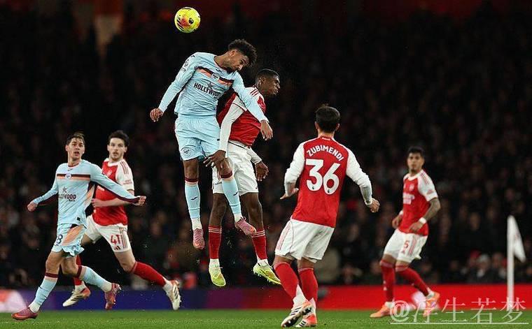 阿森纳2-0布伦特福德 梅里诺、萨卡建功